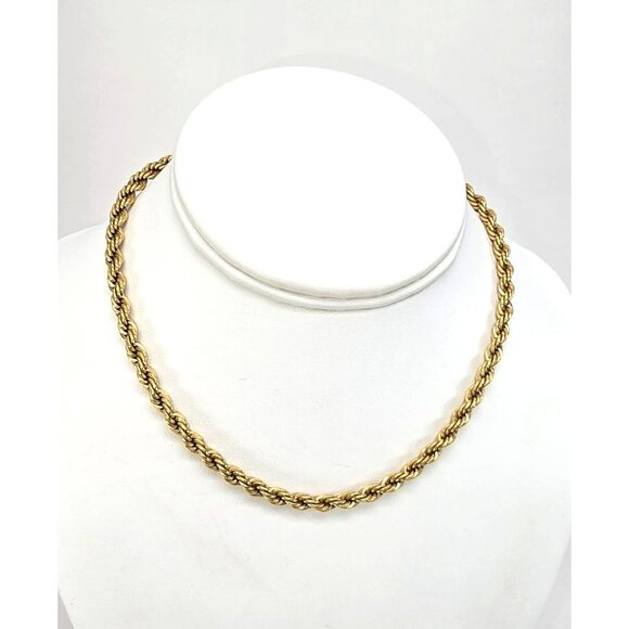 Heavy Gold Rope Chain Necklace 1-20/12K Gold Filled 5.5mm 14" li609
